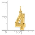 thumbnail image 3 of 14k Yellow Gold Casted Medium Diamond Cut Number 4 Charm, 3 of 3