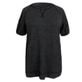 thumbnail image 4 of ClodeEU Women Summer Short Sleeve Crewneck Tshirts with Side Split ,Loose Fit Tunic Shirts Black,Womens Plus S, 4 of 5