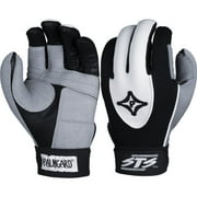 Palmgard STS Youth Batting Glove Pair Pack - BLACK/GREY Small