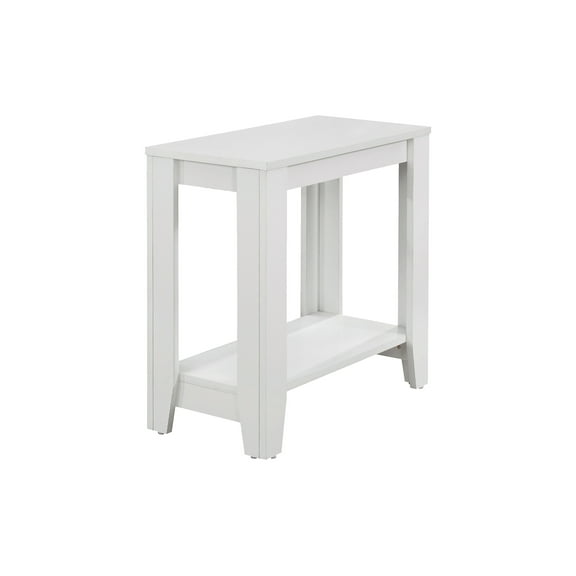 Dtwnek Side Table End Table with Bottom Shelf, Nightstand for Living Room, Bedroom, White