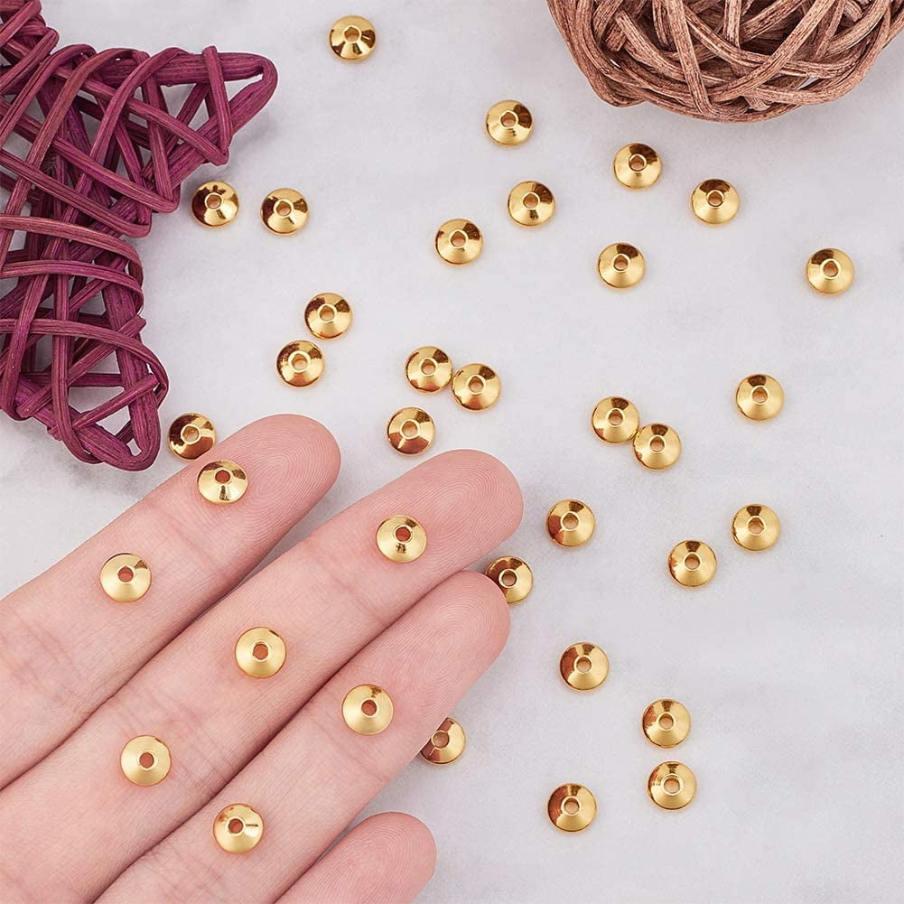 Large Hole Rondelle Spacer Beads, Donut Ring Shaped Bracelet Necklace Charm  Bead Findings Connector Spacer for Women Jewelry Making, SP077 -  BeadsCreation4u