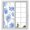 Blue, variant on Yellow Watercolor Floral Window Privacy Film, Spring Flower Abstract Art Static Cling UV Sun Blocking Heat Control Window Tint Day and Night, Non-Adhesive One Way Windows Privacy Cover 19.6''x39.3''