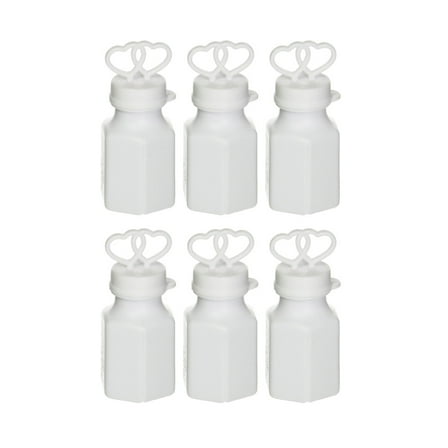 FONDOTIN 24Pcs Mini Bubble Bottles as Bulk Wedding Favors in Double Heart Shape for Reception 3 x 3 x 6.7 cm