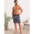 thumbnail image 4 of DARING DIVA Men's Swimming Elastic Liner Drawstring Beach Shorts with Pocket 28 Black Red, 4 of 7