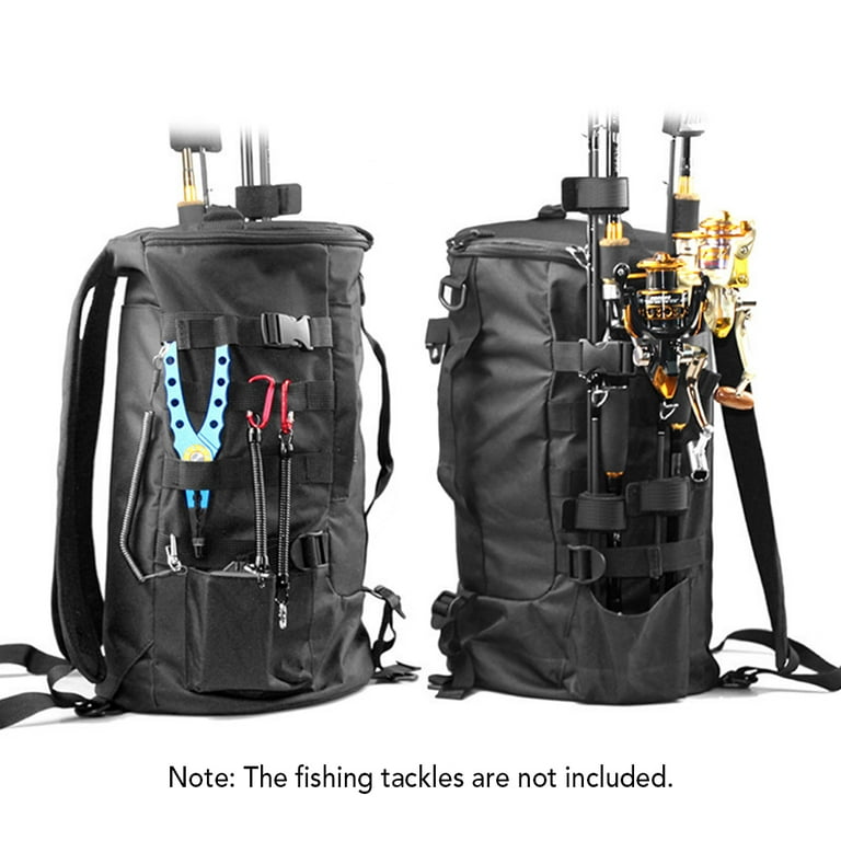 MABOTO Multi-functional Large Capacity Fishing Backpack Outdoor Travel  Camping Fishing Rod Reel Tackle Bag Shoulder Bag