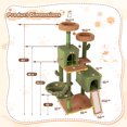 thumbnail image 3 of Gymax 63'' Cactus Cat Tree for Indoor Cats w/Sisal Scratching Posts & Ladder Basket Bed, 3 of 9