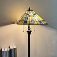 thumbnail image 2 of Tiffany Floor Lamp 16" Wide Mission Style Stained Glass Standing Lamp, 2 of 7