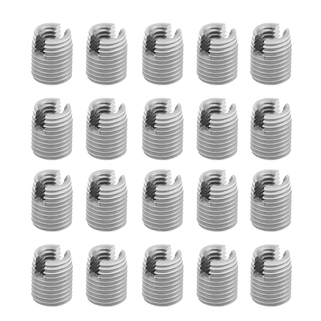 Oubit Insert Hélicoïdal, 20pcs Métal Auto Taraudage Fileté Insert Auto Taraudage Vis Insert Future-Proof Conception