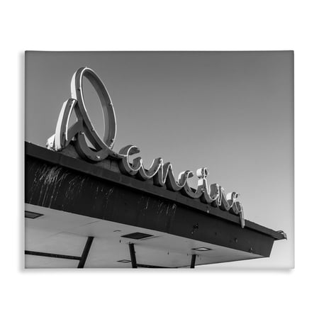 Stupell Industries Vintage Dancing Sign Entertainment Photography Wrapped Canvas Art Print Wall Art 30 x 24