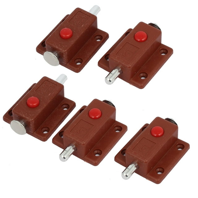 Uxcell Furniture Door Spring Loaded Press Button Latches Bolt Lock 5pcs