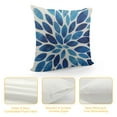 Fenyluxe Spring Teal Dahlia Pillow Covers Navy Blue Teal Floral Couch