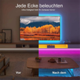 thumbnail image 4 of LED Strip Lights 5050 RGB Flexible Tape 5M Ribbon Luces with Bluetooth App Led Lighting Color-Changing Room Deco US Plug, 4 of 8