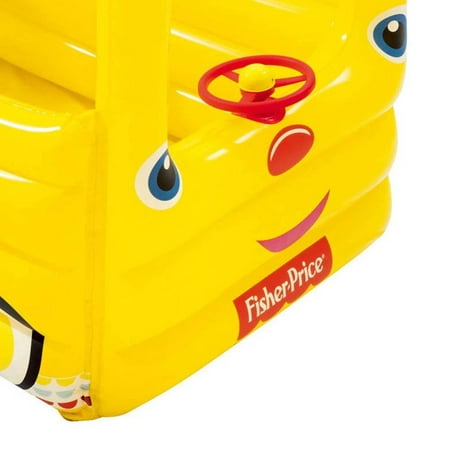 Fisher-Price Inflatable Ball Pit, Fun Yellow School Bus Theme