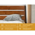 thumbnail image 3 of Acacia Emery Bed Frame with Headboard Solid Wood Platform Bed, Queen Bed Frame, Scandinavian Signature Wood Bed Compatible with All Mattress Types, Non-Slip and Noise-Free, Caramel, 3 of 5