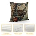 thumbnail image 4 of Antique Chinoiserie Asian Scenic Throw Pillow Cushion BrownBird and Flower Square Throw Pillow Oriental Chinoiserie Check Pillow for Bedroom Sofa Couch, 4 of 5