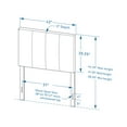 thumbnail image 6 of Sammas 20" Tall Panel Upholstered Headboard, Vertical Tufting, Twin Size, Beige, 6 of 8