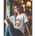 thumbnail image 5 of Boho Flowers Butterfly Womens T Shirts Short Sleeve Cotton Crewneck T-Shirt Graphic Tees, Casual Tops Tshirt for Women Teen Girls, 5 of 7