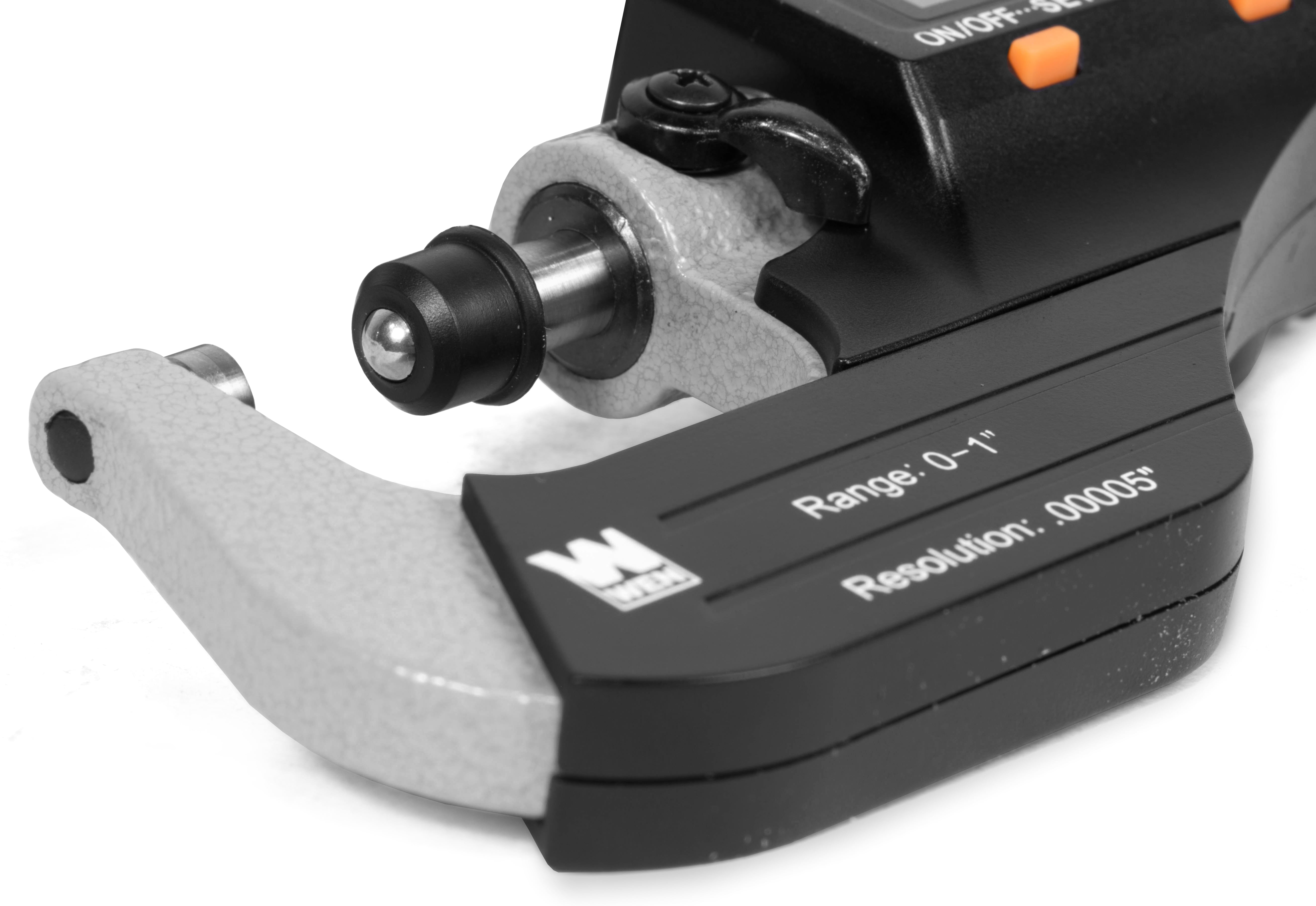WEN Standard & Metric 0-1 Inch Range Digital Micrometer, Hard Case, Black