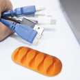 thumbnail image 2 of braveheart Silicone Cable Winder Desktop Management Clip Cable Holders Cable Organizer Good orange 1Set, 2 of 6