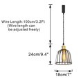 thumbnail image 2 of KAYYELAMP Set of Three Black Metal Cage Track Light H-Type 3.2Ft Adjusted Cord E26 Gold Base Vintage Design Track Lamp for Dining Table Kitchen Home(No Bulb, Track), 2 of 7