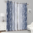 thumbnail image 5 of Dashan Navy Blue Blackout Curtains,Abstract Gradient Bedroom Living Room Darkening Grommet Window Drapes 2 Panel,52x63 in, 5 of 7
