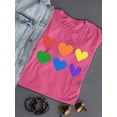 thumbnail image 3 of Colorful Hearts Pride Design Tee T-shirt Color Women's, 3 of 3