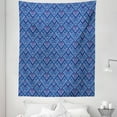 thumbnail image 1 of Blue Paisley Tapestry, Classic Geometry of Triangles and Buta Motif Sketch in Blue Tones, Fabric Wall Hanging Decor for Bedroom Living Room Dorm, 5 Sizes, Sky Blue Cobalt Blue, by Ambesonne, 1 of 1