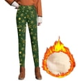 thumbnail image 4 of jsaierl Christmas Fleece Lined Leggings Women Active Warm Thick Tights Sherpa Tummy Control Legging Stretch Soft Workout Leggings Womens Gifts, 4 of 5