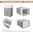 thumbnail image 5 of Paquete de 2 cestas para la colada de 75 L con asas largas reforzadas, cesta de almacenamiento independiente e impermeable, cesta plegable para la colada para dormitorio, baño, dormitorio (gris) Rojo Verde, 5 of 5