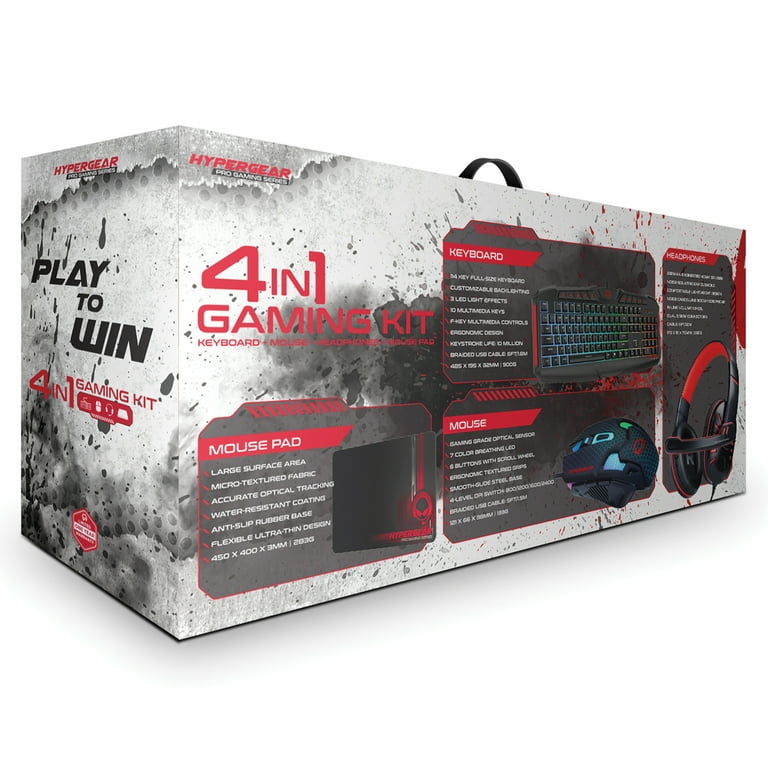 Jupiter Gear Home Emerald Red Dragon 4-in-1 Gaming Kit, RGB