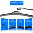 thumbnail image 3 of HAHDAXIA RAINTOK Windshield Wiper Blades Replacement for Dodge Caliber 2007 2008 2009 2010 2011 2012 Original Factory Quality Front Rear Wipers Blade Set for My Car - 24" 17" 10" (Pack of 3), 3 of 7
