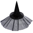 thumbnail image 6 of Star Witch Hat Costume Accessory for Adults, Black and Silver, Halloween by Way To Celebrate, 6 of 8