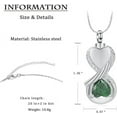 thumbnail image 2 of Infinity Urn Necklace for Human Pet Ashes Crystal Heart Cremation Necklace Stainless Steel Memorial Ash Jewelry for Women for Love Ones, 2 of 6