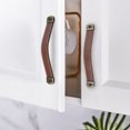 thumbnail image 2 of 6pcs Leather Pull Handles Dresser Handles Drawer Pulls Cabinet Cupboard Door Pulls, 2 of 9