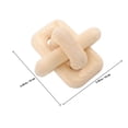 thumbnail image 2 of HIAKDOFT Beige Wooden Chain Link Decor for Coffee Table Rustic Home and Office Desktop Ornament, 2 of 5