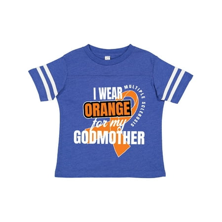 

Inktastic I Wear Orange for My Godmother Multiple Sclerosis Awareness Gift Toddler Boy or Toddler Girl T-Shirt