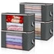 thumbnail image 1 of 4 Piezas Bolsas De Almacenamiento De 90 L, Caja De Almacenamiento De Ropa Grande, Caja De Almacenamiento Plegable con Tapa, Grande para Ropa, Edredones, Ropa De Cama, Gris, 1 of 5