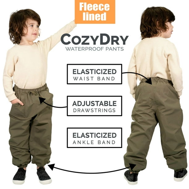 Jan & Jul Cozy-Dry Kids Boys Girls Rain & Snow Pants (Fleece Lined) 