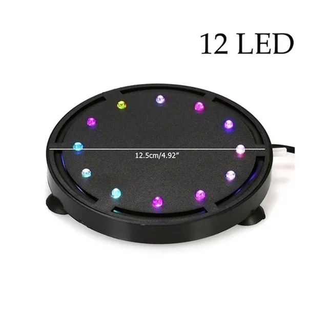 9LED/12LED Colourful Aquarium LED Lamp Glow In The Dark Waterproof Oxygen Bubble Light for Fish Tank Accessories Decoration