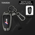 thumbnail image 6 of Zinc Alloy Leather Car Key Case Cover For Peugeot 508 A 3 buttons key case 3008 4008 5008 RCZ 2008, 6 of 9