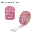 thumbnail image 2 of Unique Bargains 3Roll 1 Yard 8mm Self Adhesive Crystal Rhinestone Ribbon for Crafts Project, Dark Pink, 2 of 5