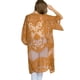 thumbnail image 3 of VISgogo Cárdigan de playa informal para mujer, color sólido, manga 3/4, bordado transparente, cubierta de flores VISgogo moda, 3 of 5