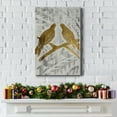 thumbnail image 5 of Two Turtle Doves - Gold Leaf Holiday- Gallery Wrapped Canvas, 5 of 9