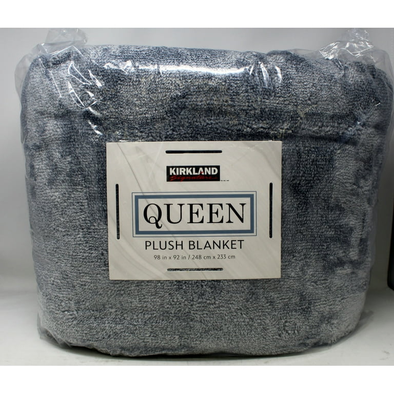Kirkland Signature Queen Plush Blanket In Gray