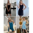 thumbnail image 3 of Ekouaer Womens Nightgown Sleeveless Sleepwear V Neck Racerback Sleep Dress, 3 of 6