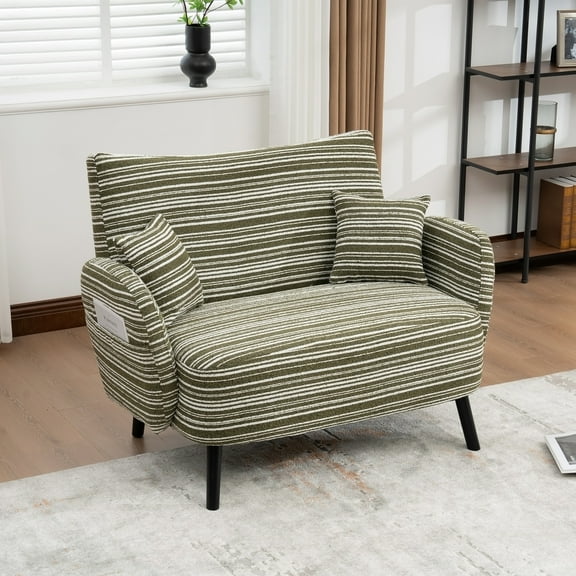 MOONMISS Modern Sofa with Ultra-Comfortable Armrests Solid Wood 2-Seater 47.64"L x 32.09"W x 34.25"H