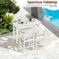 thumbnail image 6 of SERWALL 41" Outdoor Bar Table, HDPE All Weather Adirondack Outdoor Bar Height Table, White, 6 of 7