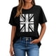 thumbnail image 2 of Camisetas de Verano de Manga Corta de las Mujeres Nuevo Suéter de Cuello de Tripulación, Top de Fiesta Impreso Casual para la Primavera, 2 of 4