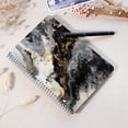 thumbnail image 4 of Spiral Notebook,College Ruled Journal,8.26" x 5.71" 50 Sheets/100 Pages,2 Pack - Abstract Black And White Marble Texture With Gold Accents, 4 of 7