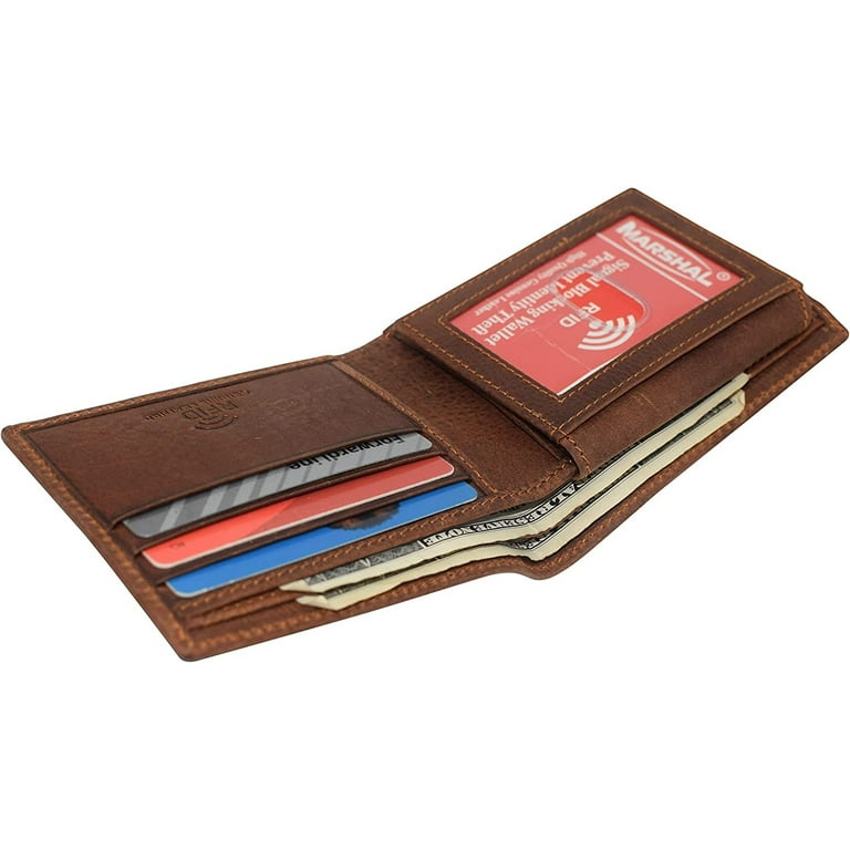 Marshal Portafoglio Bifold In Pelle Con Blocco RFID, Per Uomini E - Foto 2